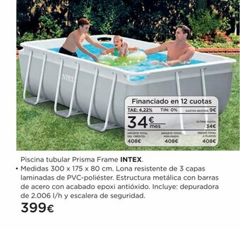 Hipercor Piscina Tubular Prisma Frame Intex oferta
