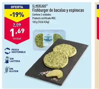 ALDI Fishburger De Bacalao Y Espinacas oferta