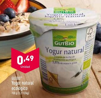 ALDI Yogur Natural Ecológico oferta