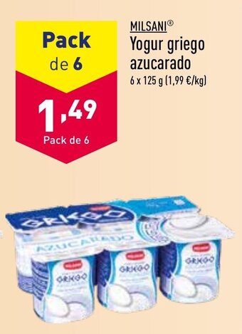 ALDI Yogur Griego Azucarado oferta