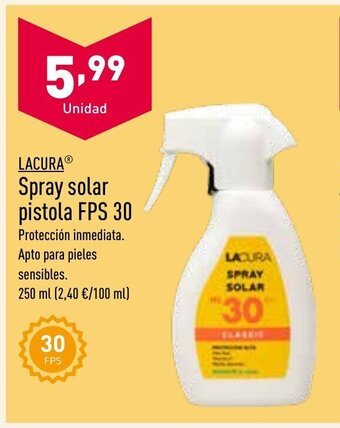 ALDI Spray Solar Pistola FPS 30 oferta