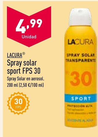 ALDI Spray Solar Pistola FPS 30 oferta