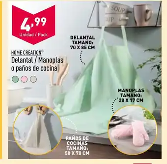 ALDI Delantal / Manoplas o Paños De Cocina oferta