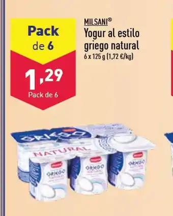 ALDI Yogur Al Estilo Griego Natural oferta