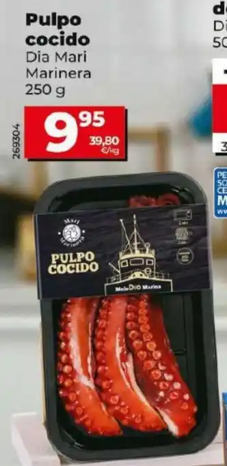 Dia Pulpo Cocido oferta