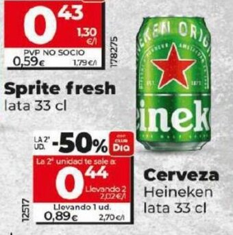 Dia Cerveza Heineken Lata 33cl oferta