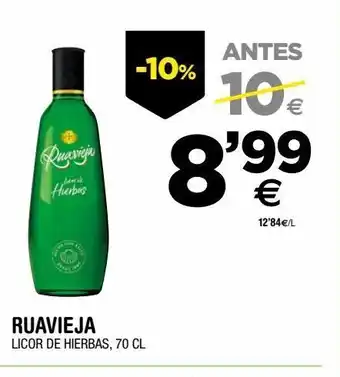 BM Supermercados Licor de hierbas ruavieja oferta