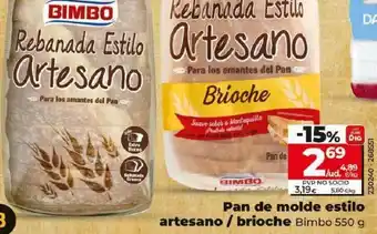 Dia Market Pan de molde estilo artesano / brioche oferta
