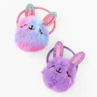 Claire's Claire's club pom pom bunny hair ties - 2 pack oferta