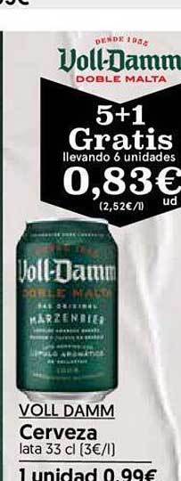 Hiper Usera Voll damm cerveza oferta