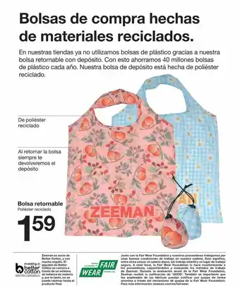 Zeeman Bolsas retornable oferta