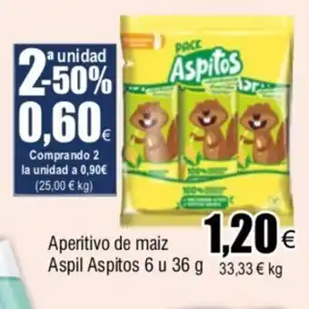 FROIZ Aperitivo de Maiz Aspil Aspitos 6u 36g oferta