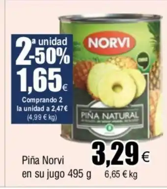 FROIZ Piña Norvi En su Jugo 495g oferta