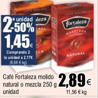 FROIZ Café Fortaleza Molido Natural o Mezcla 250 g unidad oferta