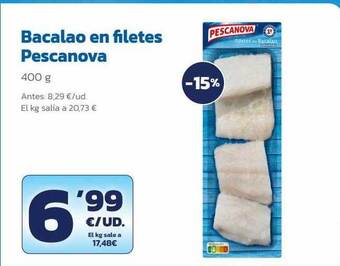 AhorraMas Bacalao en filetes pescanova oferta