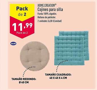ALDI Home creation cojines para silla oferta