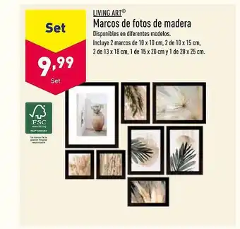 ALDI Living art marcos de fotos de madera oferta