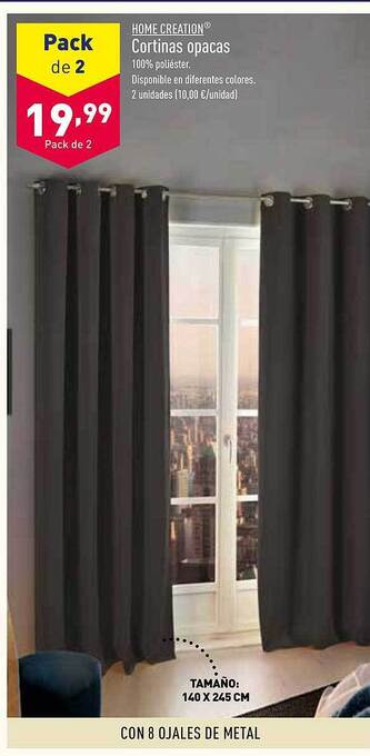 ALDI Home creation cortinas opacas oferta