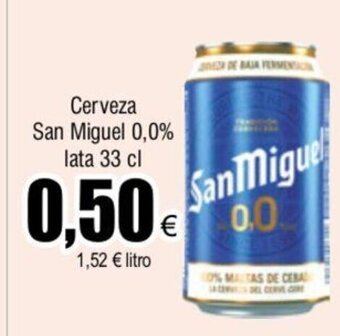 FROIZ Cerveza San Miguel 0.0% Lata 33 cl. oferta