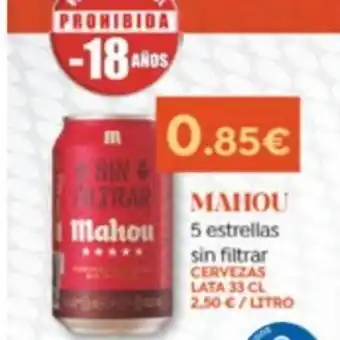 FROIZ Mahou 5 Estrellas Sin Filtrar oferta