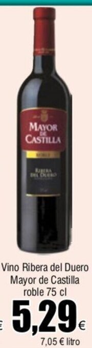FROIZ Vino Ribera Del Duero Mayor de Castilla Roble 75 cl oferta