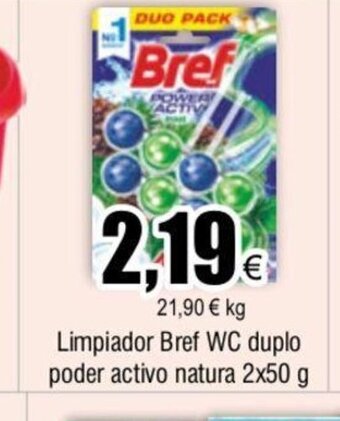 FROIZ Limpiador Bref WC duplo poder activo natura 2x50 g oferta
