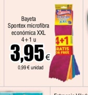 FROIZ Bayeta Spontex Microfibra Económica XXL 4+1 u oferta