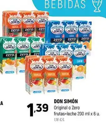 Coviran Don simón original o frutas+leche oferta