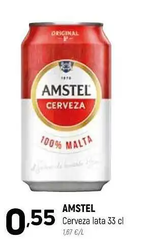 Coviran Amstel cerveza lata oferta