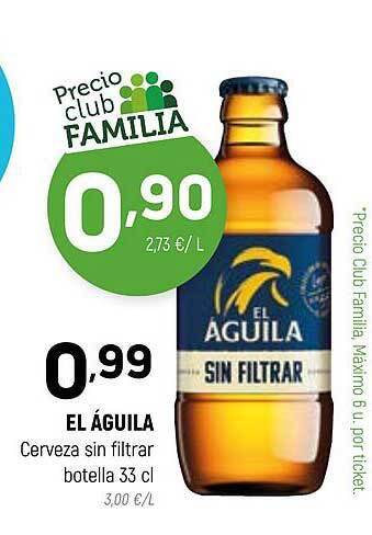 Coviran El águila cerveza sin filtrar botella oferta