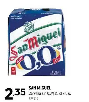 Coviran San miguel cerveza sin 0,0% oferta