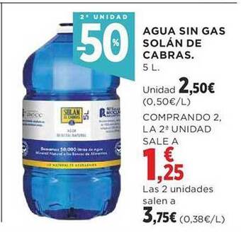 Supercor Exprés Agua sin gas solán de cabras oferta