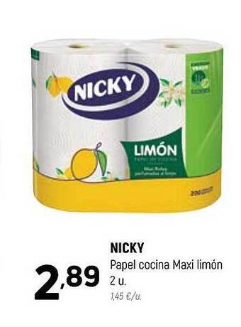 Coviran Nicky papel cocina maxi limón oferta