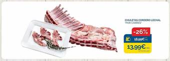 Cash Ecofamilia Chuletas cordero lechal por carres oferta