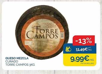 Cash Ecofamilia Queso mezcla curado torre campos oferta