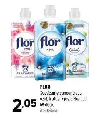 Coviran Flor suavizante concentrado azul, frutos rojos o nenuco oferta