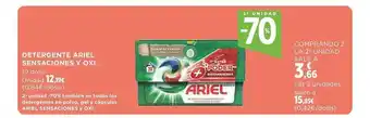 Supercor Exprés Detergente ariel sensaciones y oxi oferta
