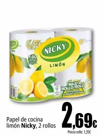 Unide Market Papel de cocina limón nicky, 2 rollos oferta
