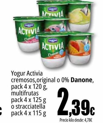 Unide Market Yogur activia cremoso, original o 0% danone oferta