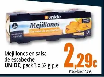 Unide Market Mejillones en salsa de escabeche unide oferta