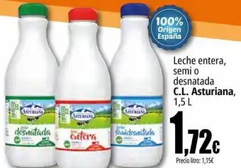 Unide Market Leche entera, semi o desnatada c.l asturiana oferta