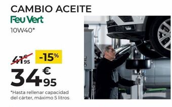 Feu Vert Cambio de aceite feuvert oferta