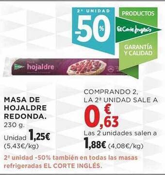 Supercor Masa de hojaldre redonda oferta