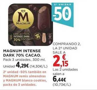 Supercor Magnum intense dark 70% cacao oferta