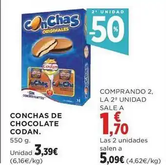 Supercor Conchas de chocolate codan oferta