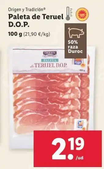 Lidl Paleta de teruel oferta