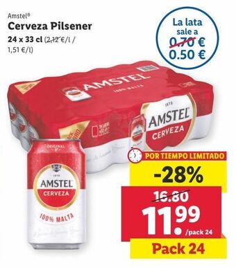Lidl Cerveza amstel oferta
