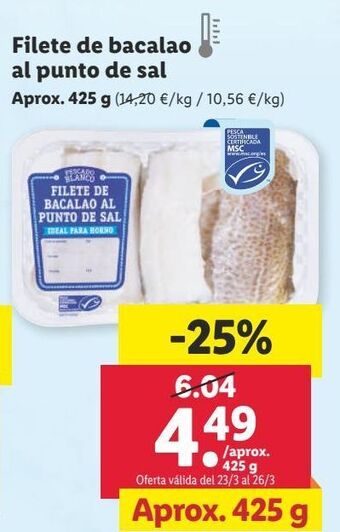 Lidl Bacalao oferta
