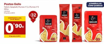 AhorraMas Pastas gallo oferta