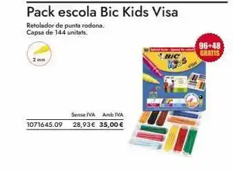 Abacus 2mm pack escola bic kids visa retolador de punta rodona. capsa de 144 unitats. sense iva amb iva 1071645.09 28,93€ 35,00 oferta